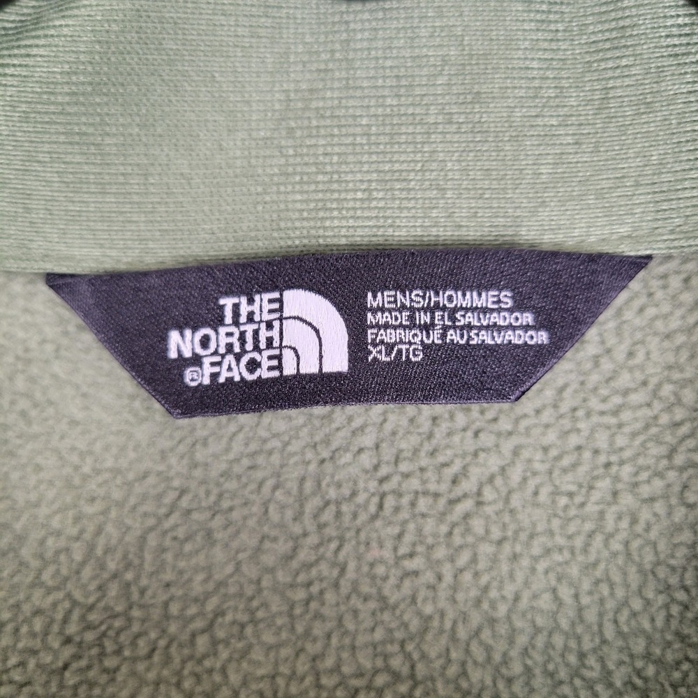 The North Face Full Zip Fleece Mens XL Olive Green Zipper Pockets Outdoor Jacket - Picture 4 of 8